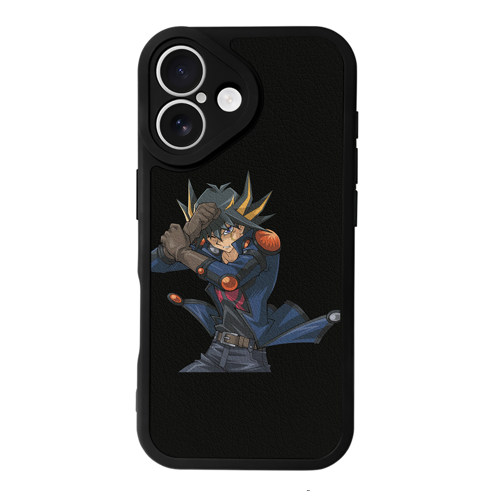 （画像用） 遊☆戯☆王 Yu-Gi-Oh! 【iPhone 16シリーズ対応】シリコンスマホケース（レザー調） 材質：シリコン